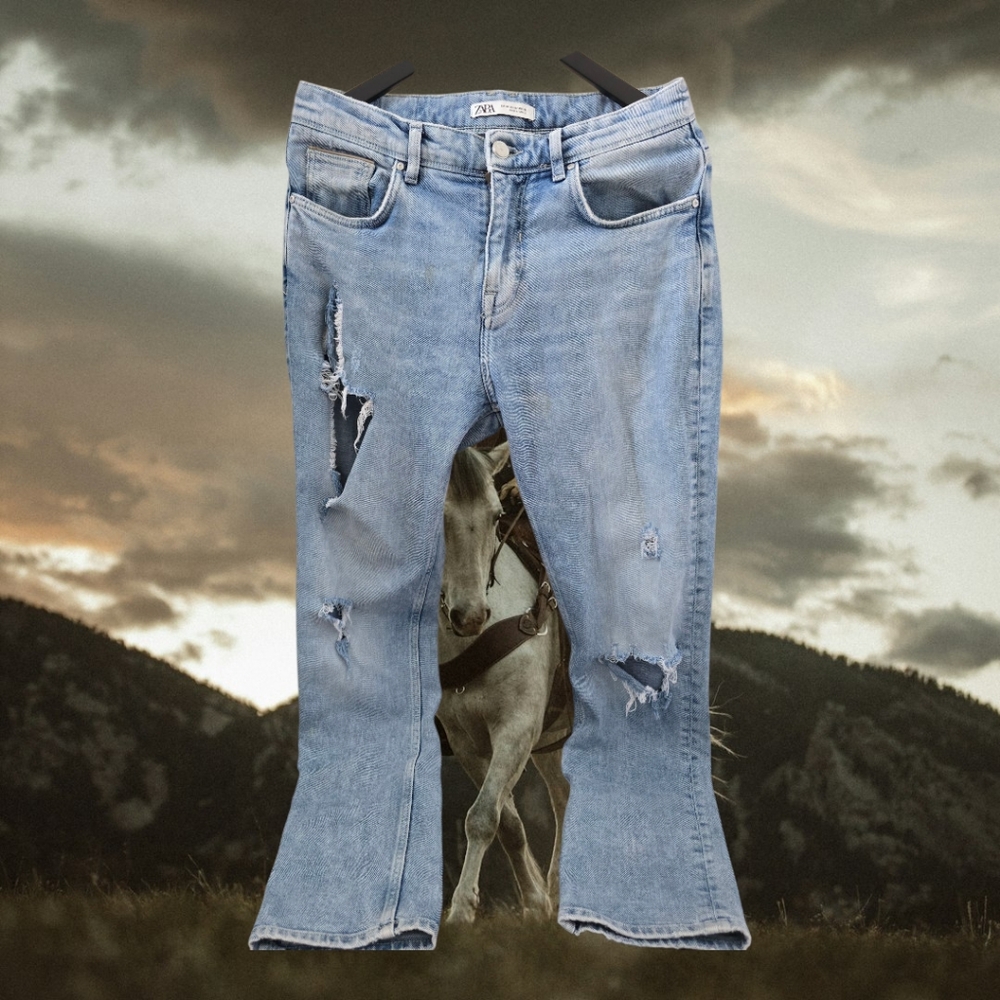 Zara jeans mens 32 Light Denim Wash (RN 77302)